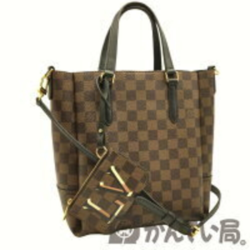 LOUIS VUITTON Belmont NV Tote Bag Damier Ebene Brown Noir Black Handbag